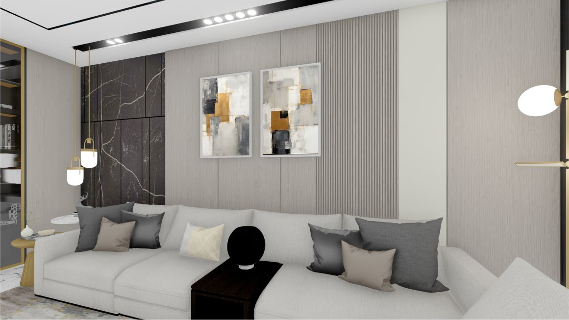 Quadro Decorativo Abstrato Duo em Adesivo com Moldura Caixa